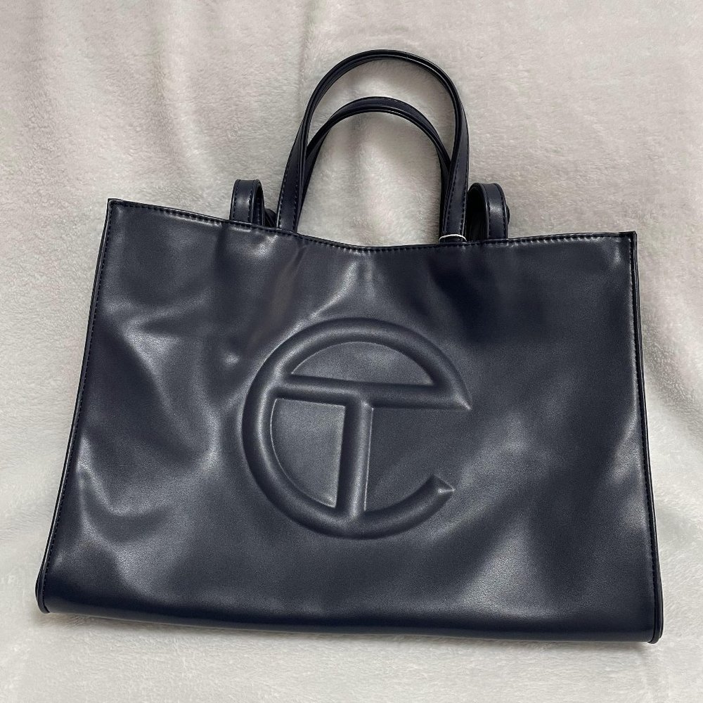 Telfar Medium Navy Blue  Shopping Bag